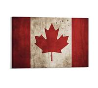 STVNKML Retro Canada Flag Wall Art for Living Room Boho Decor