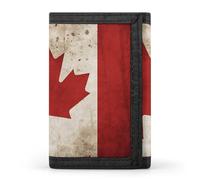 STVNKML Retro Canada Flag Wallet Men's Trifold Wallet And Coin Pocket Slim Card Holder Wallet for Men Money Clip