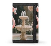 STVNKML Rococo Flamingo Wallet Men's Trifold Wallet And Coin Pocket Slim Card Holder Wallet for Men Money Clip