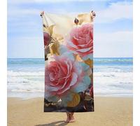STVNKML Rose Flower Wildflowers Beach Towel 31"x63" Oversized Lightweight Towel for Adults, Travel, Pool, Gym & Sports Sand-Free Quick-Dry Bath Towel - Beach Essentials Accessories Vacation Gift