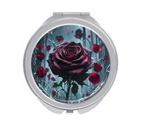 STVNKML Rose Gothic Makeup Mirror, Portable Pocket Mirror with Magnification 1x/2x, Compact Mini Vanity Mirrors for Home, On-The-Go