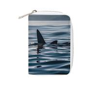 STVNKML Shark Fin Water Leather Card Bag Portable Coin Wallet Mini Change Holder Coin Pocket PU Wallet Card Wallets Clutch Bags for Women Men, style, 16x11.5cm