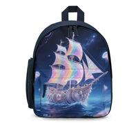 STVNKML Shell Sailing in Star Ocean Backpack - 12.6 Inch Casual Daypack with Multi-Pockets BookBag for Daily Essentials, Blue, One size