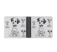 STVNKML Shih Tzu Dog Leather Bifold Wallet with 2 Hidden Pockets 6 Card Slots Slim Wallets for Cash, Cards, And ID, Cute Dalmatian, One Size, Modern