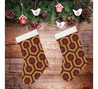 STVNKML Shining Overlook Personalized Christmas Stocking - 16.5 Inch Double-Sided Pattern Santa Stockings for Fireplace, Family Holiday Decor, Xmas Tree Hanging Sock with Gift Loop