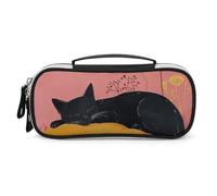 STVNKML Sleep on Pillow Pencil Case - PU Leather Pencil Bag Multifunctional Zipper Pouch Bags Small Makeup & Stationery Organizer for Office, Travel, Men & Women (8.3x4.3x1.8in