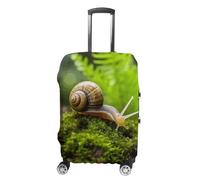 STVNKML Snail Crawling Suitcase Covers for Luggage - Elastic Luggage Cover Protector, Double-sided Washable Suitcases Sleeve for 19-32 Inch Luggage, white, L, Snail Crawling