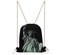 STVNKML Statue of Liberty Pattern Drawstring Backpack Sport Gym Bags Yoga Shopping Travel Casual Daypacks for Women Men