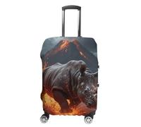 STVNKML Steel Rhino Suitcase Covers for Luggage - Elastic Luggage Cover Protector, Double-sided Washable Suitcases Sleeve for 19-32 Inch Luggage, white, Small, Steel Rhino
