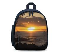 STVNKML Sunset Hawaii Beach Backpack 12.6 Inch Casual Daypack with Multi-Pockets BookBag for Daily Essentials, Blue, One Size