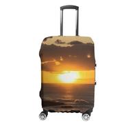 STVNKML Sunset Hawaii Beach Suitcase Covers for Luggage Elastic Luggage Cover Protector Double-sided Washable Suitcases Sleeve for 19-32 Inch Luggage, white, L, Flower and Animals