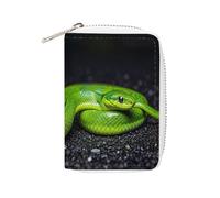 STVNKML The Green Snake Leather Card Bag Portable Coin Wallet Mini Change Holder Coin Pocket PU Wallet Card Wallets Clutch Bags for Women Men, style, 16x11.5cm