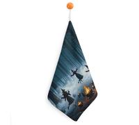 STVNKML The Witch of The Forest Hand Towels for Bathroom - 1PCS Kitchen Towels Super Absorbent & Fast Drying Dish Towels Microfiber Cleaning Rags with Hanging Loop - Kitchen Bathroom Essentials