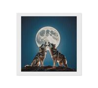 STVNKML The Wolf and The Moon 5D Diamond Painting Kit for Adults