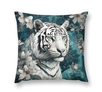STVNKML Throw Pillow Covers Super Soft Plush Pillow Cushion Cases Modern Decorative Pillowcases Home Decor Square Tiger in Jungle Pillows Case for Couch Bed and Chair 18 "x18