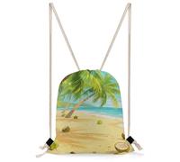 STVNKML Tropical Beach Drawstring Backpack Sport Gym Bags Yoga Shopping Travel Casual Daypacks for Women Men