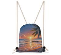 STVNKML Tropical Beach Palm Tree Drawstring Backpack Sport Gym Bags Yoga Shopping Travel Casual Daypacks for Women Men