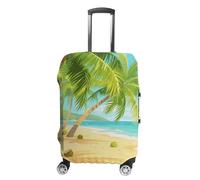STVNKML Tropical Beach Suitcase Covers for Luggage - Elastic Luggage Cover Protector, Double-sided Washable Suitcases Sleeve for 19-32 Inch Luggage, white, XL, Tropical Beach