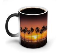 STVNKML Tropical Sunset Beach Color Changing Mug 11oz Heat Activated Coffee Mug Novelty Cup with Funny Designs Magic Ceramic Mugs for Christmas Gift Birthday Wedding