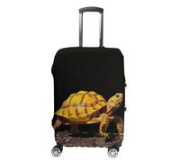 STVNKML Turtle Ground Walking Suitcase Covers for Luggage Elastic Luggage Cover Protector Double-sided Washable Suitcases Sleeve for 19-32 Inch Luggage, white, Small, Flower and Animals