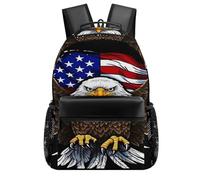STVNKML USA Flag Patriotic Eagle Backpack Laptop Backpacks for Men Travel Hiking Daypack Casual Back Pack 16.5in
