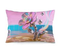 STVNKML Vapor Mechanical Flower Pillow Covers 12 "x20 Double-Sided Soft Plush Pillowcase Square Cushion Case with Hidden Zipper for Sofa Bed Chair, Farmhouse Holiday Decor, Home Gift