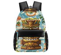 STVNKML Vintage Aloha Tiki Pattern Backpack Laptop Backpacks for Men Travel Hiking Daypack Casual Back Pack 16.5in