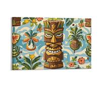 STVNKML Vintage Aloha Tiki Wall Art for Living Room Boho Decor