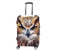 STVNKML Watercolor Cool Owl Head Suitcase Covers for Luggage Elastic Luggage Cover Protector Double-sided Washable Suitcases Sleeve for 19-32 Inch Luggage, white, XL, Flower and Animals