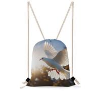 STVNKML White Dove Flying in The Sun Drawstring Backpack Sport Gym Bags Yoga Shopping Travel Casual Daypacks for Women Men