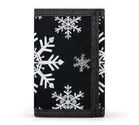 STVNKML White Snowflake Wallet Men's Trifold Wallet And Coin Pocket Slim Card Holder Wallet for Men Money Clip