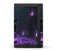 STVNKML Witchcraft Cat Wallet Men's Trifold Wallet And Coin Pocket Slim Card Holder Wallet for Men Money Clip
