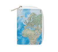 STVNKML World Map Leather Card Bag Portable Coin Wallet Mini Change Holder Coin Pocket PU Wallet Card Wallets Clutch Bags for Women Men, style, 16x11.5cm
