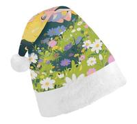 STVNKML Yellow - Haired Elf Santa Hat for Adults Christmas Hat Xmas Santa Hats Cap for Costumes Holiday Party Supplies