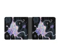 STVNKML Yokai Onsen Bath Leather Bifold Wallet with 2 Hidden Pockets 6 Card Slots Slim Wallets for Cash, Cards, And ID, Abstract Art Graffiti, One Size, Modern