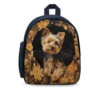 STVNKML Yorkshire Terrier in The Cave Backpack 12.6 Inch Casual Daypack with Multi-Pockets BookBag for Daily Essentials, Blue, One Size