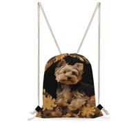 STVNKML Yorkshire Terrier in The Cave Drawstring Backpack Sport Gym Bags Yoga Shopping Travel Casual Daypacks for Women Men