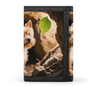 STVNKML Yorkshire Terrier Wallet Men's Trifold Wallet And Coin Pocket Slim Card Holder Wallet for Men Money Clip