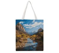 STVNKML Zion National Park Canvas Tote Bag for Women Cute Stylish Shoulder Bag Reusable Shopping Bags for Daily