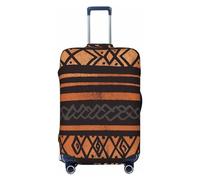STVYUKL African Mud Cloth Tribal Luggage Cover Personalized Elastic Washable Suitcase Cover Luggage Protector Auti-Scratch Suitcase Case Protector Fits 18-32 Inch Luggage, Black, S