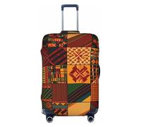 STVYUKL African Style Patchwork Luggage Cover Personalized Elastic Washable Suitcase Cover Luggage Protector Auti-Scratch Suitcase Case Protector Fits 18-32 Inch Luggage, Black, XL
