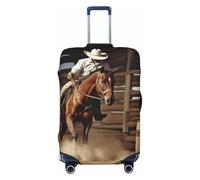 STVYUKL American West Rodeo Luggage Cover Personalized Elastic Washable Suitcase Cover Luggage Protector Auti-Scratch Suitcase Case Protector Fits 18-32 Inch Luggage, Black, S