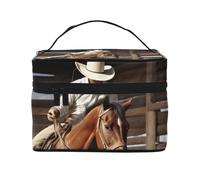 STVYUKL American West Rodeo Makeup Bag For Women,Waterproof Portable Travel Cosmetic Bags Large Capacity Toiletry Bag Top Handle Zipper Makeup Organizer Case