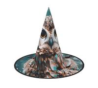 STVYUKL Animal Cute Owl Halloween Witch Hats 2 Pcs, Witches Hat Mens Womens Floating Hats Costume Accessories Indoor Outdoor Halloween Decorations For Porch Yard Indoor Outdoor Decor Party Supplies