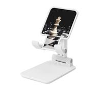 STVYUKL Black and White Chess Cell Phone Stand Foldable Adjustable Angle Height Phone Stands Portable Desktop Phone Holder Compatible with All Smartphone