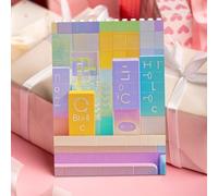STVYUKL Bright Pastel Colors Building Block Puzzle Personalized Building Bricks for Adults Square Shaped Block Puzzle Building Family Keepsake DIY Brick Block Puzzles Valentine's Day Gifts