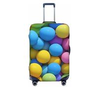 STVYUKL Brightly Colored Spheres (2) Luggage Cover Personalized Elastic Washable Suitcase Cover Luggage Protector Auti-Scratch Suitcase Case Protector Fits 18-32 Inch Luggage, Black, S