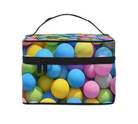 STVYUKL Brightly Colored Spheres Makeup Bag For Women,Waterproof Portable Travel Cosmetic Bags Large Capacity Toiletry Bag Top Handle Zipper Makeup Organizer Case
