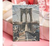 STVYUKL Brooklyn Bridge Building Block Puzzle Personalized Building Bricks for Adults Square Shaped Block Puzzle Building Family Keepsake DIY Brick Block Puzzles Valentine's Day Gifts
