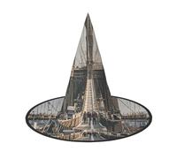 STVYUKL Brooklyn Bridge Halloween Witch Hats 3 Pcs, Witches Hat Mens Womens Floating Hats Costume Accessories Indoor Outdoor Halloween Decorations For Porch Yard Indoor Outdoor Decor Party Supplies